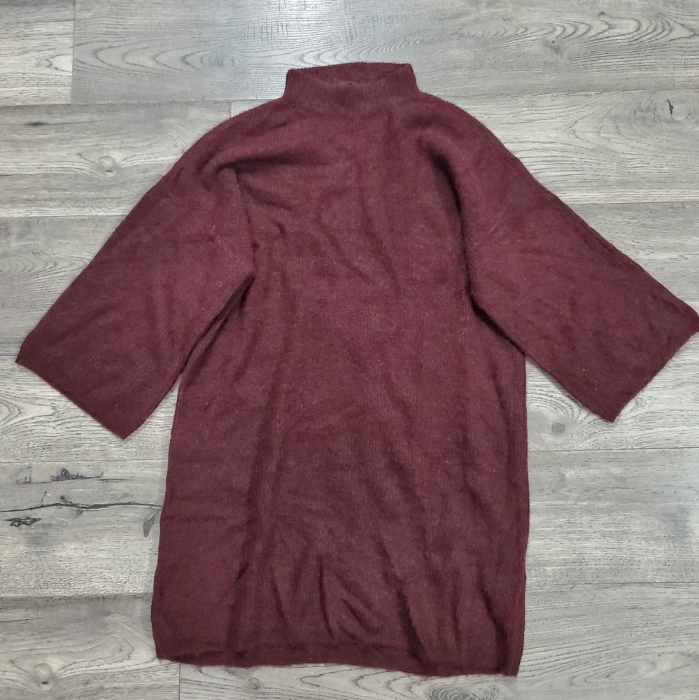 Y•A•S | Burgundy Mock Neck Sweater Dress